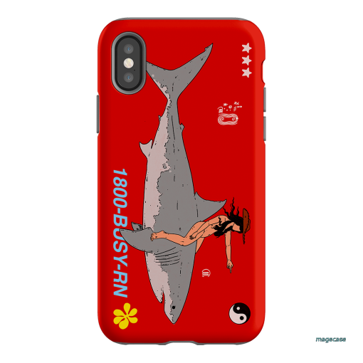 1800-Busy Rn in Red Printed Phone Cases iPhone XS / Armoured by Easty Beasty - The Dairy