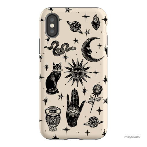 Astro Flash Beige Printed Phone Cases by Veronica Tucker - The Dairy