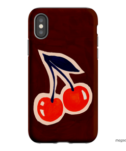 Cherries Printed Phone Cases iPhone XS / Armoured by Studio Bon - The Dairy
