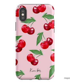 Cherry Rose Printed Phone Cases iPhone XS / Armoured by Kerrie Hess - The Dairy