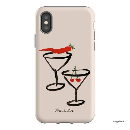 Chilli Cherry Printed Phone Cases by Phthalo Ruth - The Dairy
