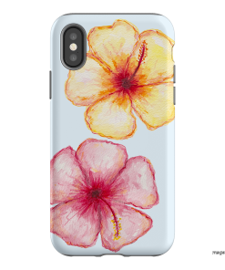 Hibiscus Flower Blue Printed Phone Cases iPhone XS / Armoured by BG. Studio - The Dairy