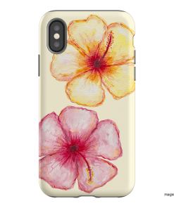 Hibiscus Flower Yellow Printed Phone Cases iPhone XS / Armoured by BG. Studio - The Dairy