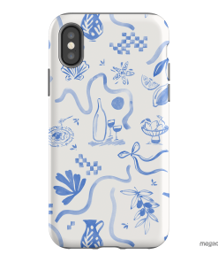 Mediterranean Wave Printed Phone Cases iPhone XS / Armoured by Charlie Taylor - The Dairy