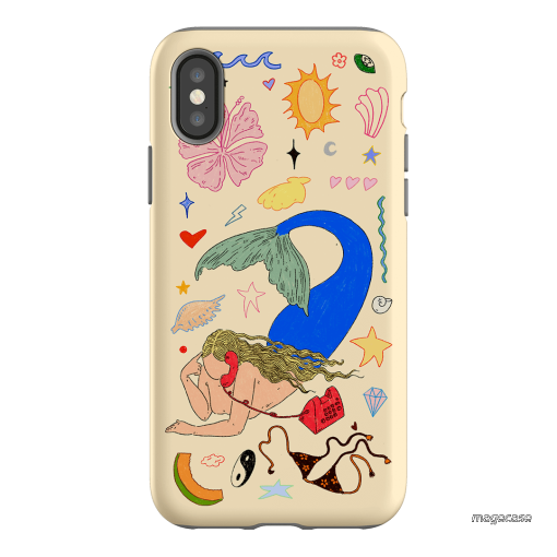 Mermaid Salad Cream Printed Phone Cases iPhone XS / Armoured by Easty Beasty - The Dairy