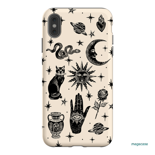 Astro Flash Beige Printed Phone Cases by Veronica Tucker - The Dairy