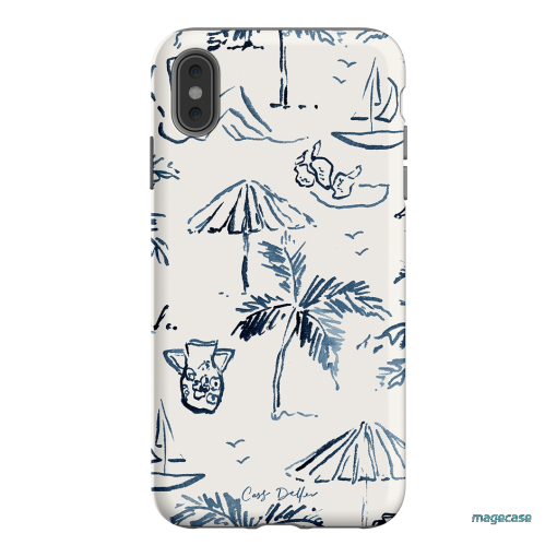 Balmy Blue Printed Phone Cases iPhone XS Max / Armoured by Cass Deller - The Dairy