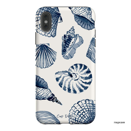 Blue Shells Printed Phone Cases iPhone XS Max / Armoured by Cass Deller - The Dairy