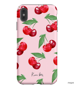 Cherry Rose Printed Phone Cases iPhone XS Max / Armoured by Kerrie Hess - The Dairy