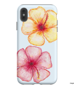 Hibiscus Flower Blue Printed Phone Cases iPhone XS Max / Armoured by BG. Studio - The Dairy