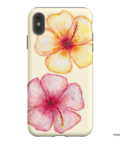 Hibiscus Flower Yellow Printed Phone Cases iPhone XS Max / Armoured by BG. Studio - The Dairy