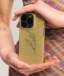Khaki Wattle Printed Phone Cases by Typoflora - The Dairy