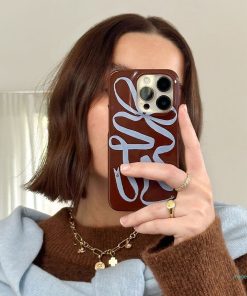 Mocha Ribbon Printed Phone Cases by Jasmine Dowling - The Dairy
