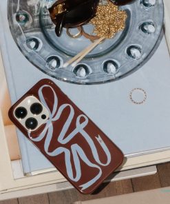 Mocha Ribbon Printed Phone Cases by Jasmine Dowling - The Dairy