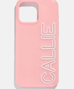 Fine Line Custom iPhone Case - Blush/White