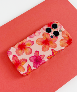 Wavy Phone Case - Island Girl Pink Hibiscus
