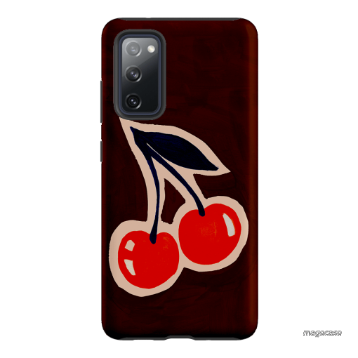 Cherries Printed Phone Cases Samsung Galaxy S20 FE / Armoured by Studio Bon - The Dairy