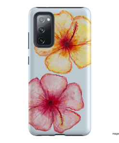 Hibiscus Flower Blue Printed Phone Cases Samsung Galaxy S20 FE / Armoured by BG. Studio - The Dairy