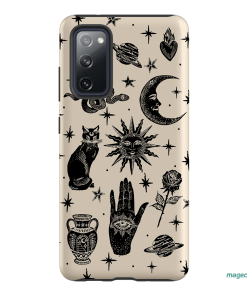 Astro Flash Beige Printed Phone Cases by Veronica Tucker - The Dairy
