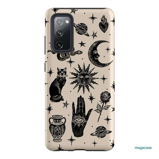 Astro Flash Beige Printed Phone Cases by Veronica Tucker - The Dairy