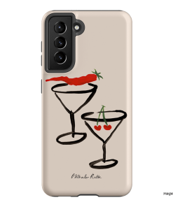 Chilli Cherry Printed Phone Cases by Phthalo Ruth - The Dairy