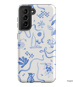 Mediterranean Wave Printed Phone Cases Samsung Galaxy S21 / Armoured by Charlie Taylor - The Dairy