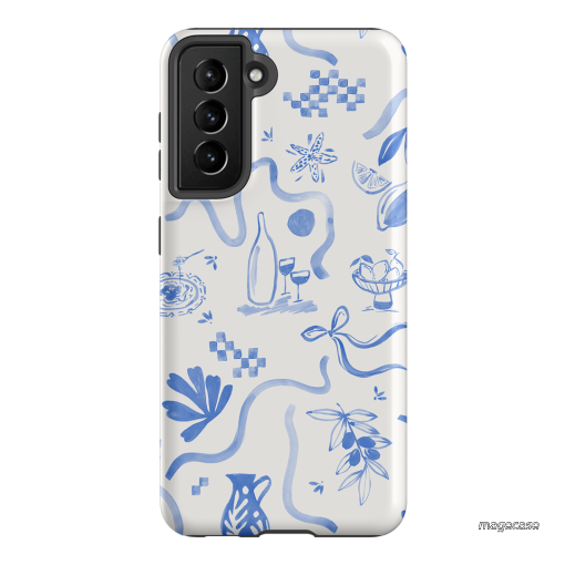 Mediterranean Wave Printed Phone Cases Samsung Galaxy S21 / Armoured by Charlie Taylor - The Dairy