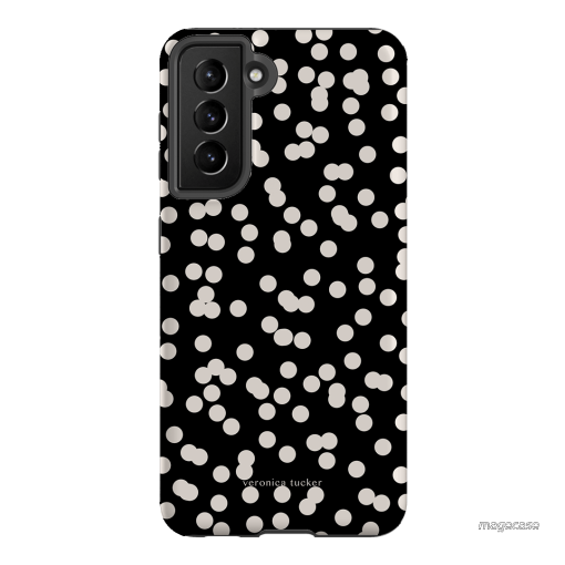 Mini Confetti Noir Printed Phone Cases Samsung Galaxy S21 / Armoured by Veronica Tucker - The Dairy