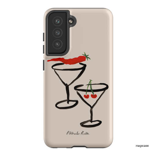 Chilli Cherry Printed Phone Cases by Phthalo Ruth - The Dairy