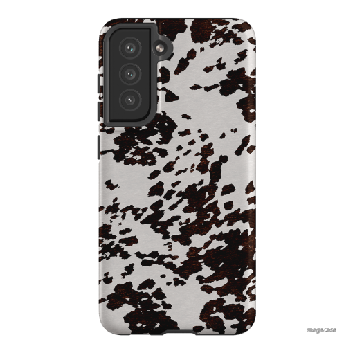 Cowhide Charm Printed Phone Cases Samsung Galaxy S21 FE / Armoured by The Dairy - The Dairy