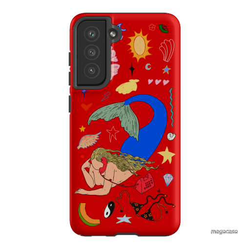 Mermaid Salad Scarlet Printed Phone Cases Samsung Galaxy S21 FE / Armoured by Easty Beasty - The Dairy