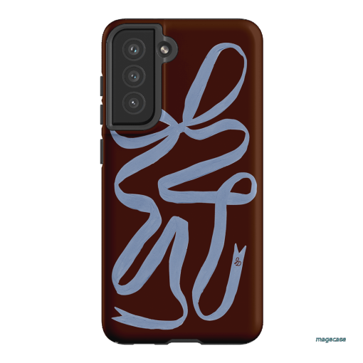 Mocha Ribbon Printed Phone Cases Samsung Galaxy S21 FE / Armoured by Jasmine Dowling - The Dairy
