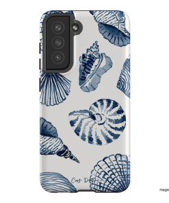 Blue Shells Printed Phone Cases Samsung Galaxy S21 FE / Armoured by Cass Deller - The Dairy