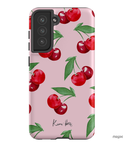 Cherry Rose Printed Phone Cases Samsung Galaxy S21 FE / Armoured by Kerrie Hess - The Dairy
