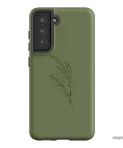 Khaki Wattle Printed Phone Cases Samsung Galaxy S21 FE / Armoured by Typoflora - The Dairy