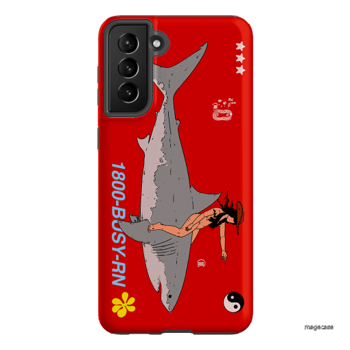 1800-Busy Rn in Red Printed Phone Cases Samsung Galaxy S21 Plus / Armoured by Easty Beasty - The Dairy