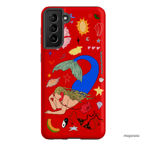 Mermaid Salad Scarlet Printed Phone Cases Samsung Galaxy S21 Plus / Armoured by Easty Beasty - The Dairy