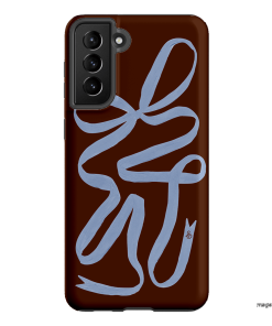 Mocha Ribbon Printed Phone Cases Samsung Galaxy S21 Plus / Armoured by Jasmine Dowling - The Dairy