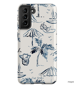 Balmy Blue Printed Phone Cases Samsung Galaxy S21 Plus / Armoured by Cass Deller - The Dairy