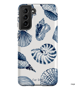 Blue Shells Printed Phone Cases Samsung Galaxy S21 Plus / Armoured by Cass Deller - The Dairy