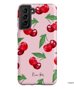 Cherry Rose Printed Phone Cases Samsung Galaxy S21 Plus / Armoured by Kerrie Hess - The Dairy