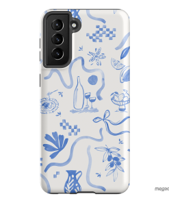 Mediterranean Wave Printed Phone Cases by Charlie Taylor - The Dairy