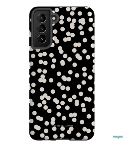 Mini Confetti Noir Printed Phone Cases Samsung Galaxy S21 Plus / Armoured by Veronica Tucker - The Dairy