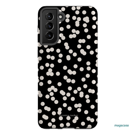 Mini Confetti Noir Printed Phone Cases Samsung Galaxy S21 Plus / Armoured by Veronica Tucker - The Dairy