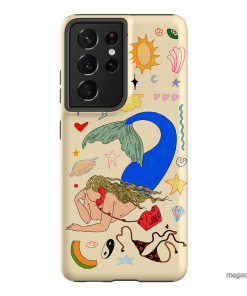 Mermaid Salad Cream Printed Phone Cases Samsung Galaxy S21 Ultra / Armoured by Easty Beasty - The Dairy