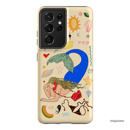Mermaid Salad Cream Printed Phone Cases Samsung Galaxy S21 Ultra / Armoured by Easty Beasty - The Dairy