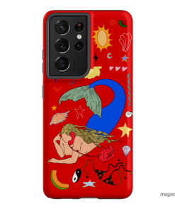 Mermaid Salad Scarlet Printed Phone Cases Samsung Galaxy S21 Ultra / Armoured by Easty Beasty - The Dairy