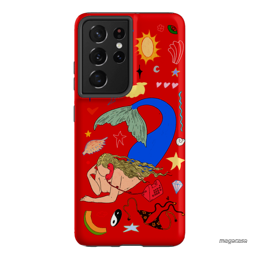 Mermaid Salad Scarlet Printed Phone Cases Samsung Galaxy S21 Ultra / Armoured by Easty Beasty - The Dairy