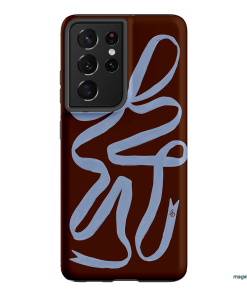 Mocha Ribbon Printed Phone Cases Samsung Galaxy S21 Ultra / Armoured by Jasmine Dowling - The Dairy