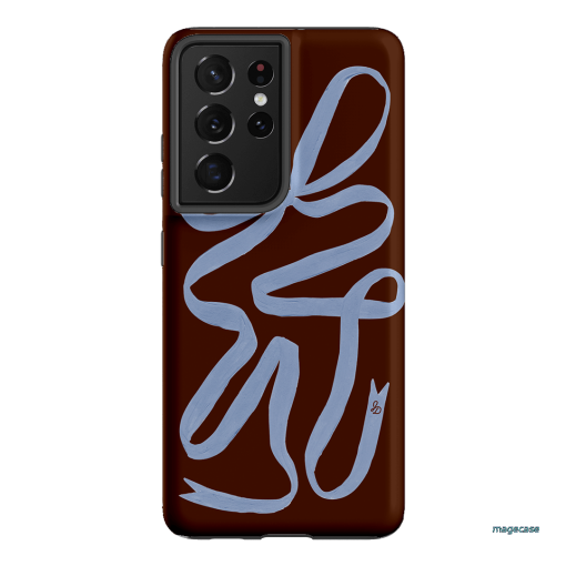 Mocha Ribbon Printed Phone Cases Samsung Galaxy S21 Ultra / Armoured by Jasmine Dowling - The Dairy